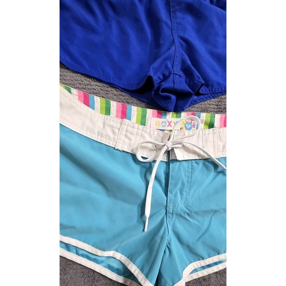 Volcom Roxy Boardshorts‎ Beach Surf Blue  Low Rise Swim Womams Sz 3/M Y2K - Picture 3 of 11